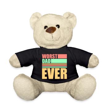Le pire papa de tous les temps Drôle Sarcastique Papa pour la fête des pères - Nounours - noir - Devant