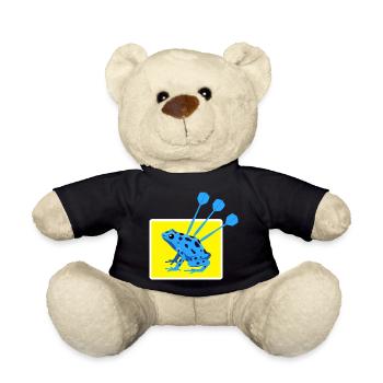 Conception amusante de fléchettes et de grenouilles - Nounours - noir - Devant