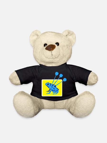 Lustiges DARTS und PFEILGIFTFROSCH Design - Teddy - Schwarz