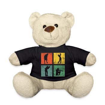 Golfeur Golf Golf Cadeau Golf - Nounours - noir - Devant
