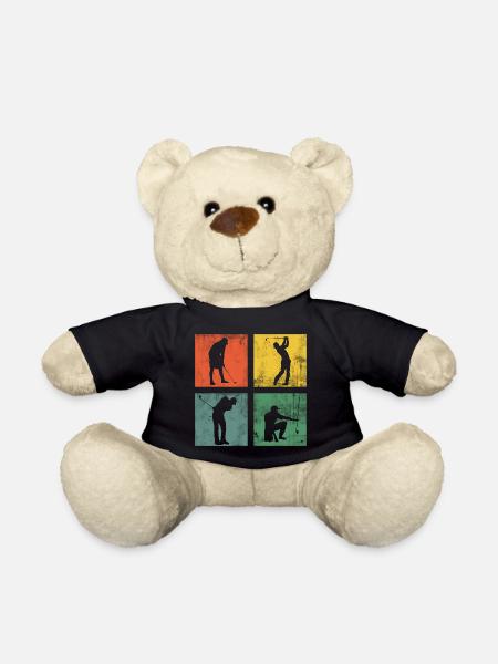 Golfspieler Golfer Golf Golfen Geschenk - Teddy - Schwarz