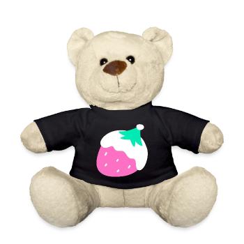Erdbeeren – Weihnachten - Teddy - Schwarz - Vorne