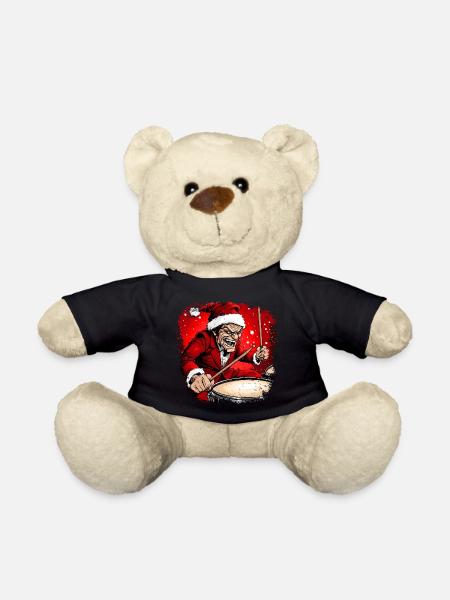 Schlagzeuger Weihnachtsmann - Teddy - Schwarz