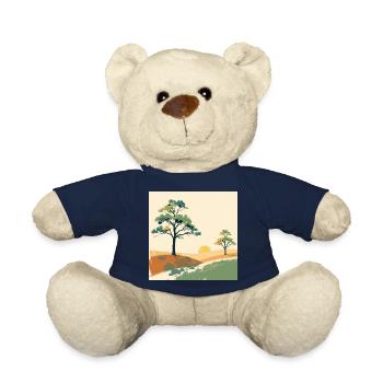 Pastell-Sonnenuntergangsbäume - Teddy - French Navy - Vorne