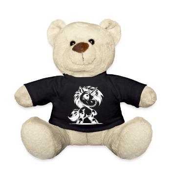 Kleiner Held auf vier Hufen und einem Zauberhorn - Teddy - Schwarz - Vorne