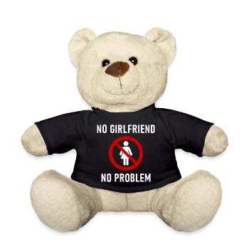 No Girlfriend No Problem - Teddy Bear - black - Front