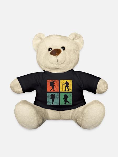 Wandern Wanderung Berge Retro - Teddy - Schwarz