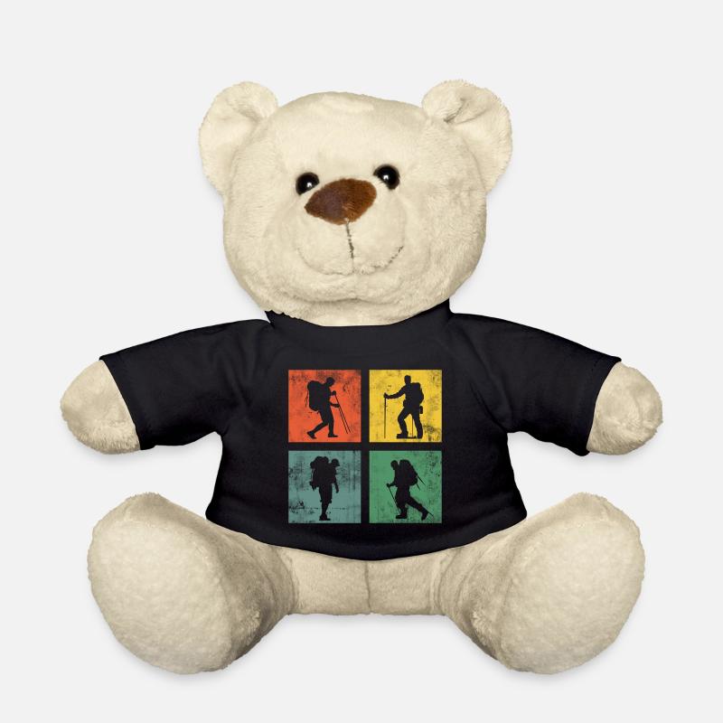 Wandern Wanderung Berge Retro - Teddy - Schwarz