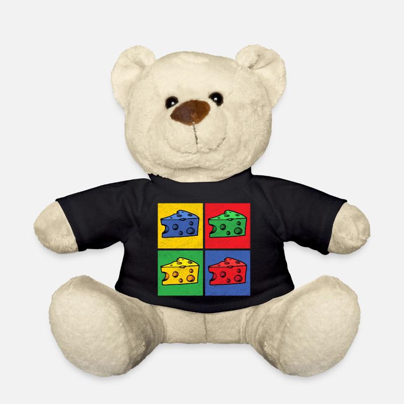 Käse Pop-Art Popart Käsestück Käseecke - Teddy - Schwarz