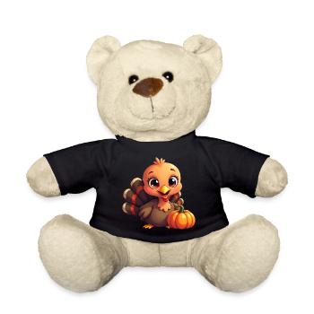 Bébé dinde de Thanksgiving - Nounours - noir - Devant