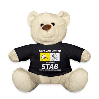 Licensed TCM Practitioner Expert Needling  - Teddy Bear - black - Front