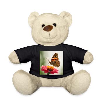 Schmetterling auf einer rosa Blume - Teddy - Schwarz - Vorne