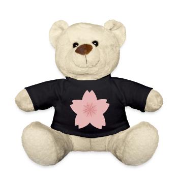 Graphique de pétales roses fleur de cerisier - Nounours - noir - Devant