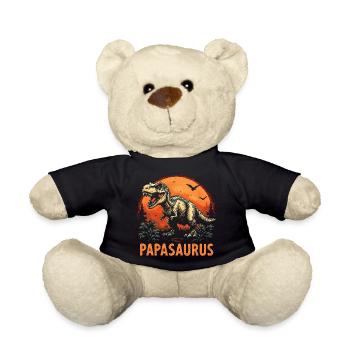 Papasaurus : Meilleur Papa Fort Cadeau - Nounours - noir - Devant