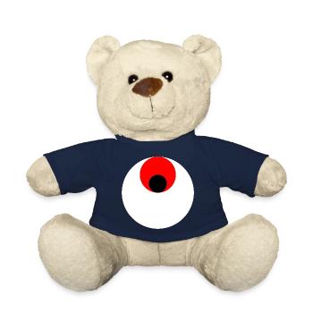 3 circles, white, red and black - Teddy Bear - french navy - Front