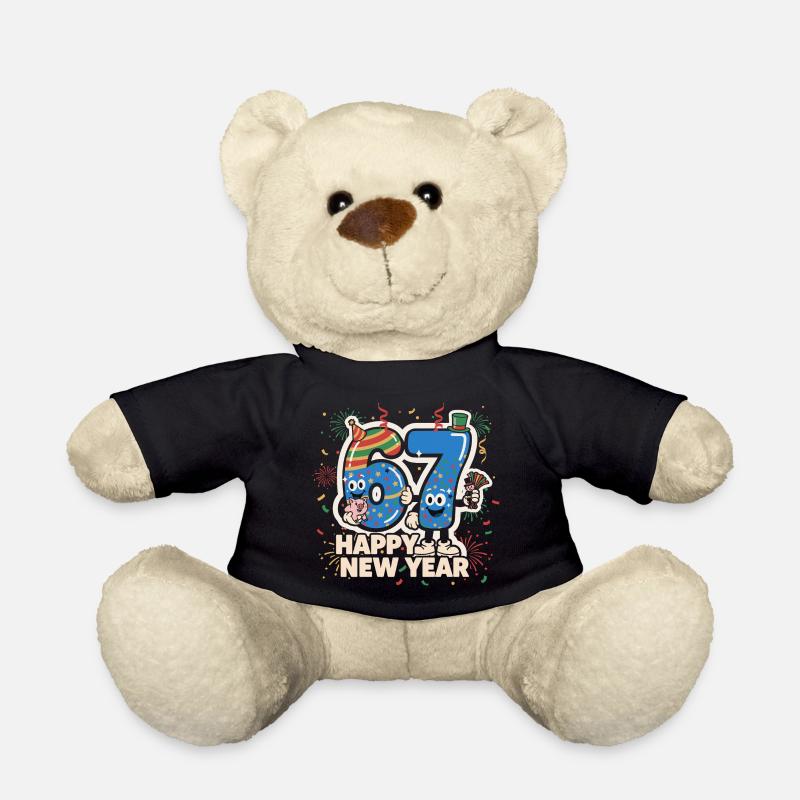 67 Six Seven 6-7 Silvester 2026 Lustig Geschenk - Teddy - Schwarz