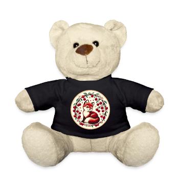 Cherry Ring Fox Vintage Circle - Teddy Bear - black - Front