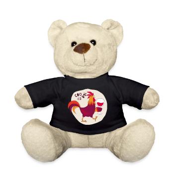 Coq au Vin Hahn mit Wein - Teddy - Schwarz - Vorne