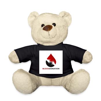 Emblem der Blutspendehände - Teddy - Schwarz - Vorne