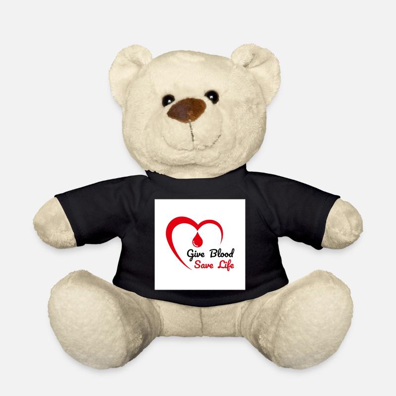 Blood Donation Heart Emblem - Teddy Bear - black
