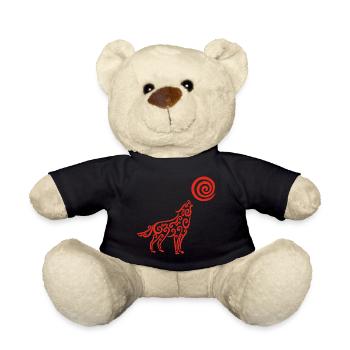 Der Wolf und der rote Mond - Teddy - Schwarz - Vorne