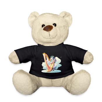 Harfentier on clouds - Teddy Bear - black - Front