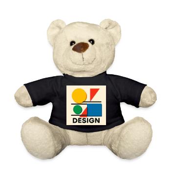 Geometry Bauhaus Colorful Composition - Teddy Bear - black - Front
