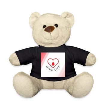 Give Life : Blood Donor Heart - Teddy Bear - black - Front