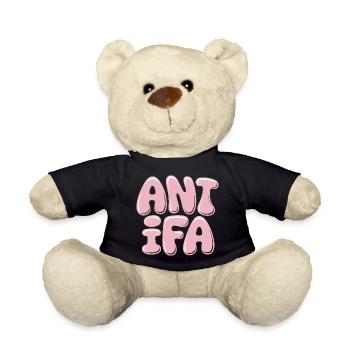 Antifa – Antifaschistisches Merch - Teddy - Schwarz - Vorne