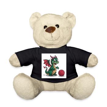 Grüner Drachenball Freund - Teddy - Schwarz - Vorne