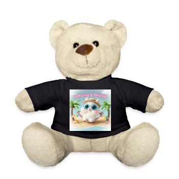 Llama Relax Beach Blaue Brille - Teddy - Schwarz - Vorne