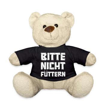 Bitte nicht füttern - Teddy - Schwarz - Vorne