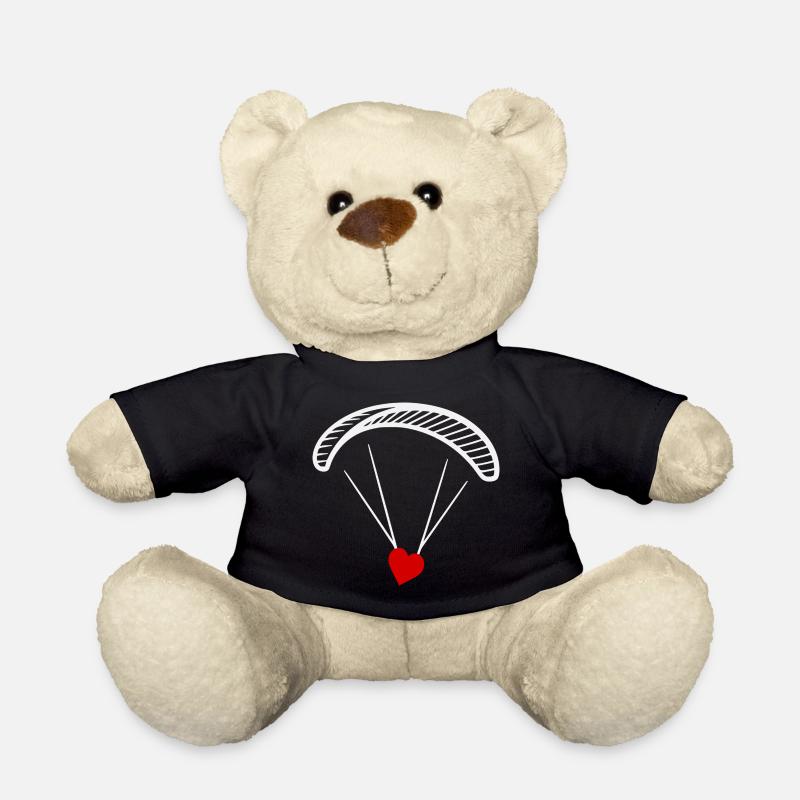 Paragleiter - Gleitschirm mit Herz - Valentinstag  - Teddy - Schwarz