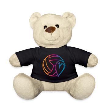Ballon de volley-ball - Nounours - noir - Devant