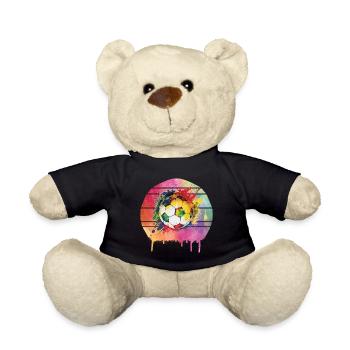 Fußball Ball - Teddy - Schwarz - Vorne
