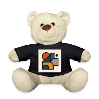 Contrasting geometric shapes - Teddy Bear - black - Front