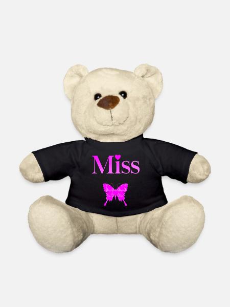 Miss Papillon Fushia - Nounours - noir