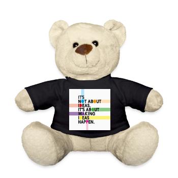 Make Ideas Happen – Creative motivational slogan - Teddy Bear - black - Front