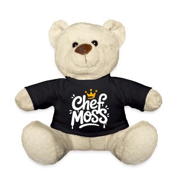 Chef Moss Crown Logo - Teddy Bear - black - Front