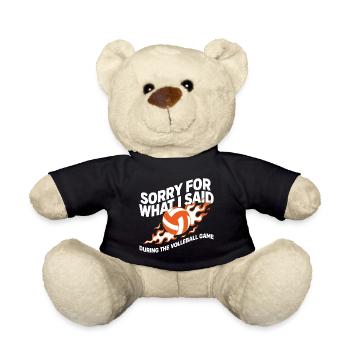 Beachvolleyball Quote Volleyball - Teddy Bear - black - Front