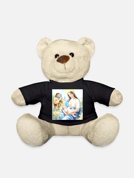 Nativity of Jesus - The Holy Family - Teddy Bear - black