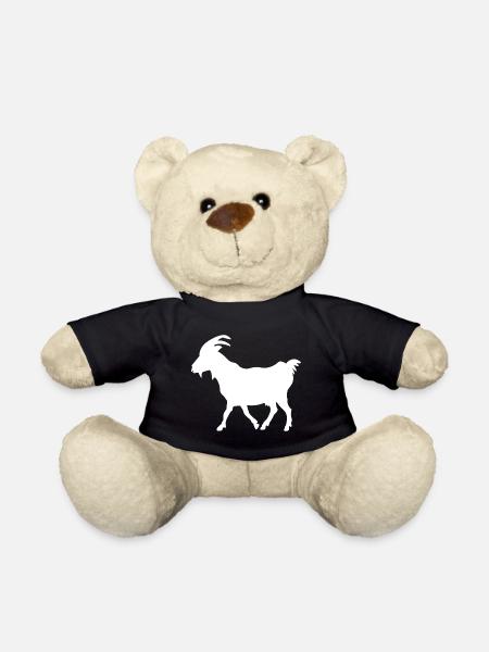 Goat white - Teddy Bear - black