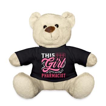 This Girl Loves Being A Pharmacist - Teddy Bear - black - Front