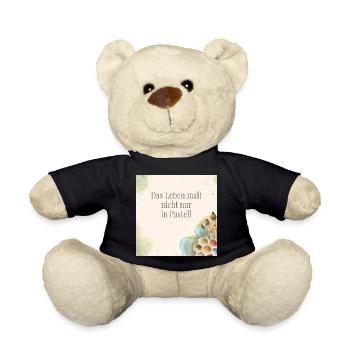 Das Leben malt nicht nur in Pastell - Teddy - Schwarz - Vorne