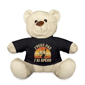 Ich kann nicht, ich nehme einen Aperitif - Teddy - Schwarz - Vorne