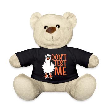 Ne me teste pas mouette oiseau coquine doigt d’honneur maléfique - Nounours - noir - Devant