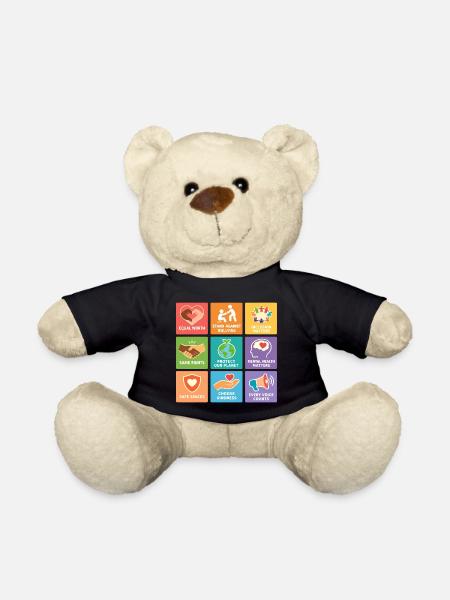 Menschenrechte Gleichheit Inklusion Statement - Teddy - Schwarz