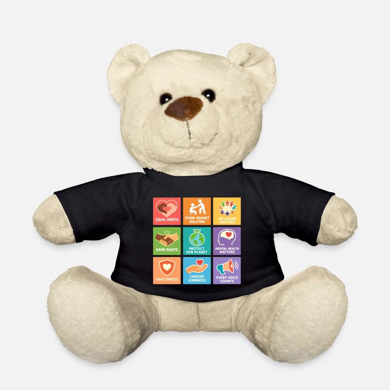 Menschenrechte Gleichheit Inklusion Statement - Teddy - Schwarz