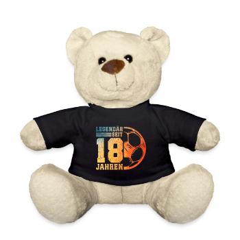18th Birthday Football 18 Years Young Boys - Teddy Bear - black - Front