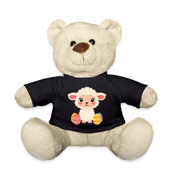 Sheep at Easter - Teddy Bear - black - Front